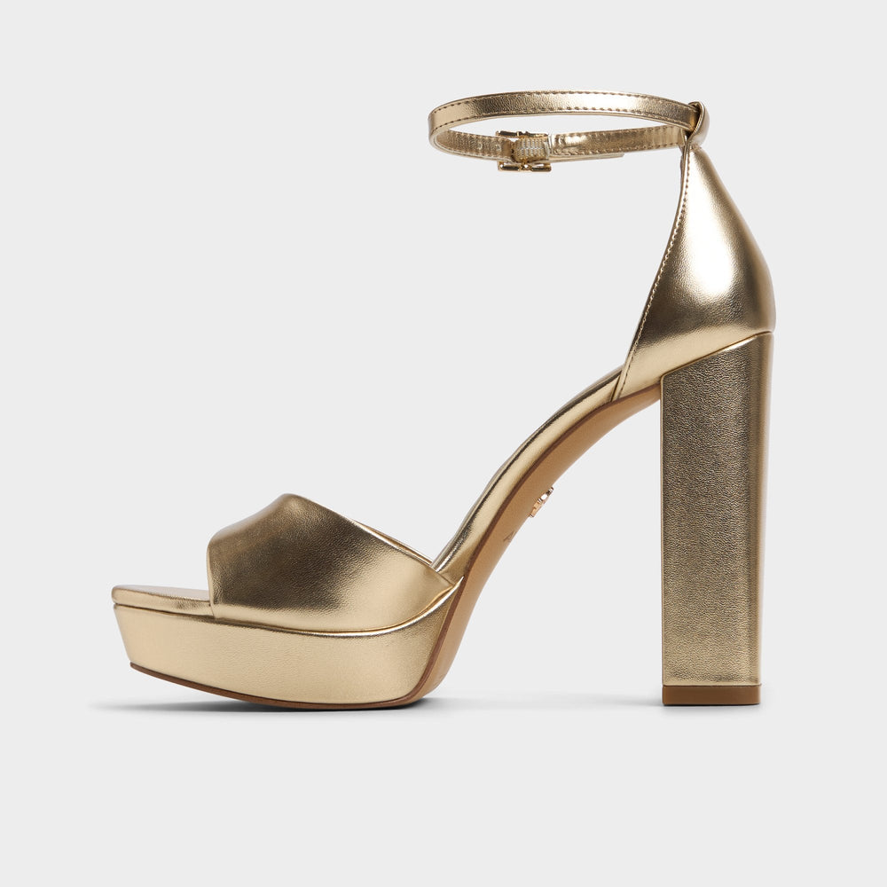 Enaegyn 2.0 in Gold - Strappy heeled sandal Platform