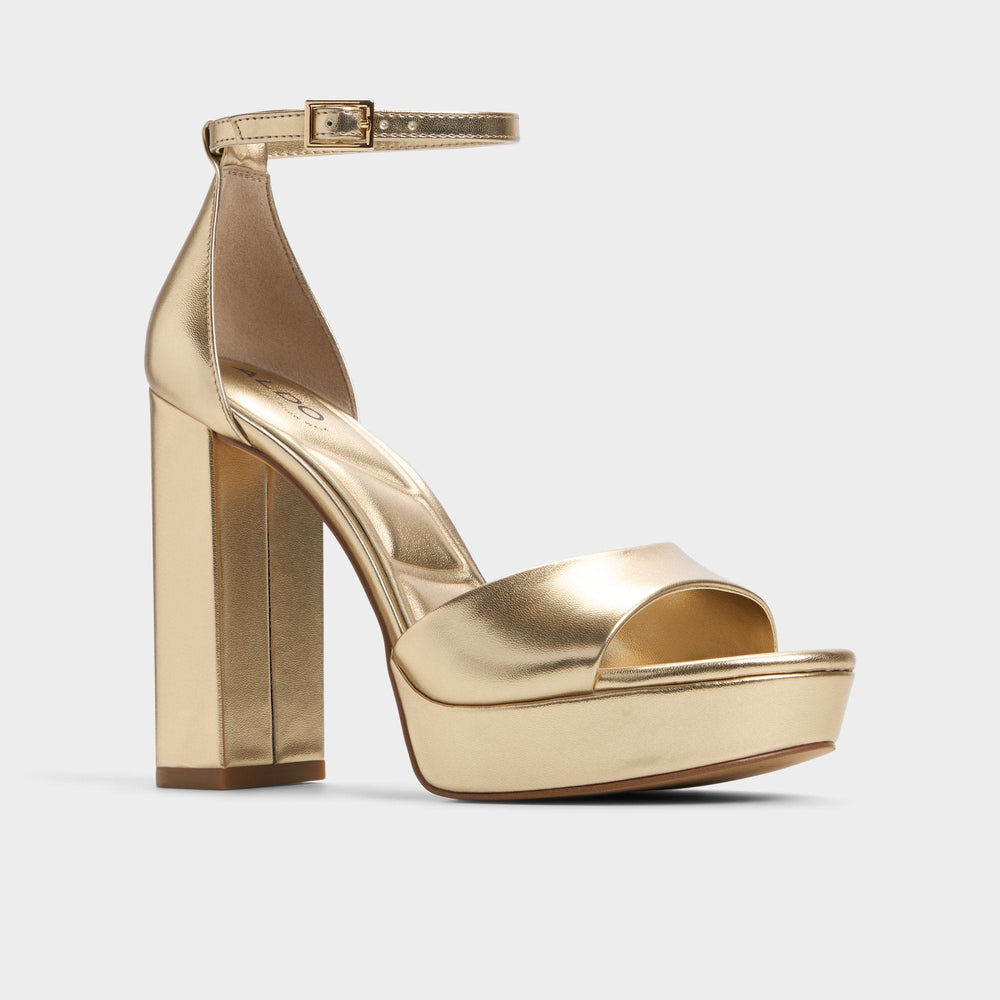 Enaegyn 2.0 in Gold - Strappy heeled sandal Platform