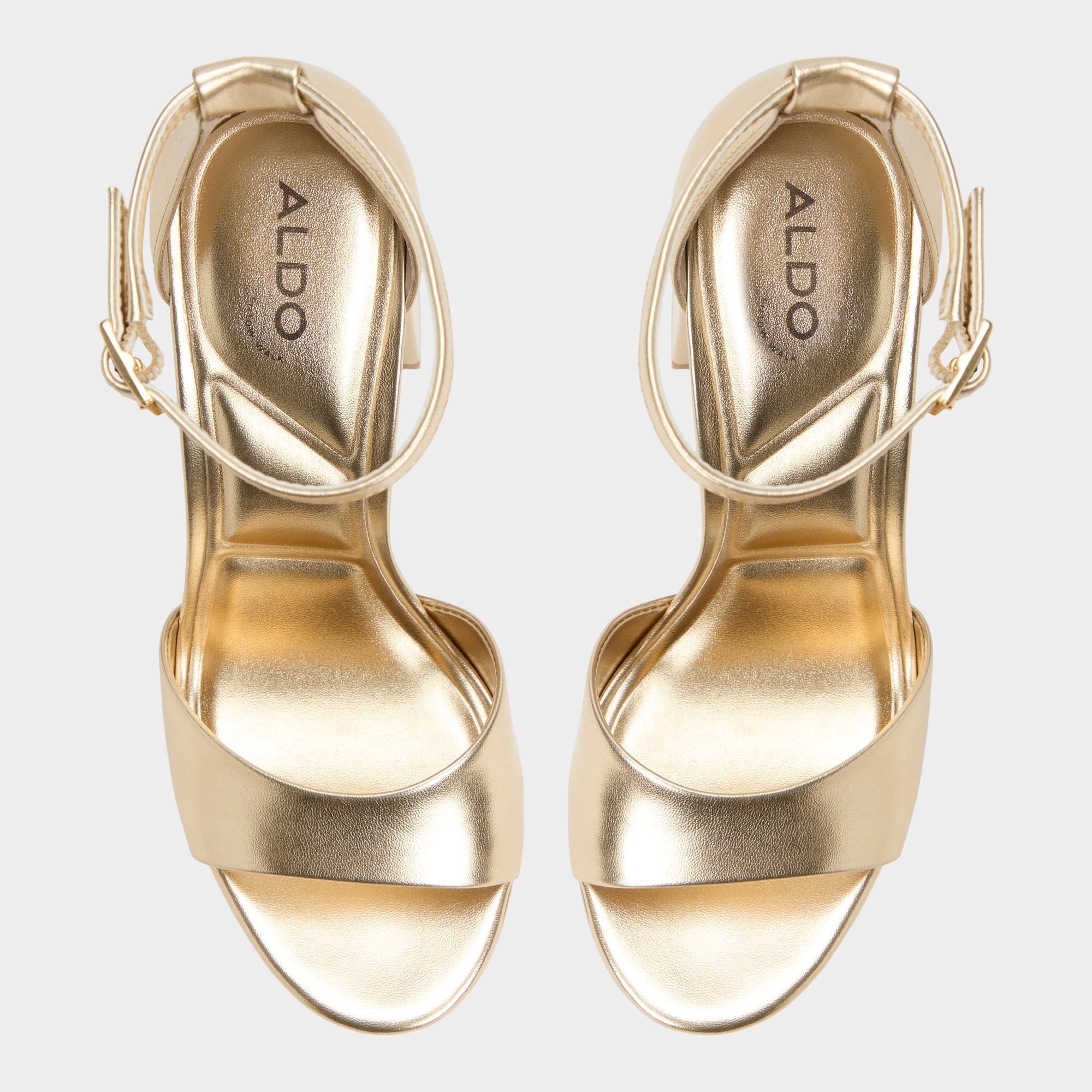 Enaegyn 2.0 in Gold - Strappy heeled sandal Platform