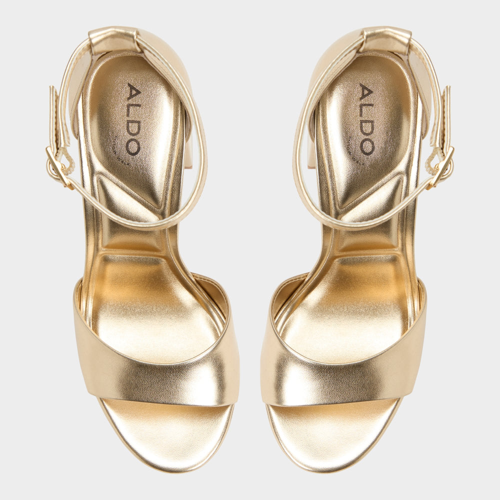 Enaegyn 2.0 in Gold - Strappy heeled sandal Platform