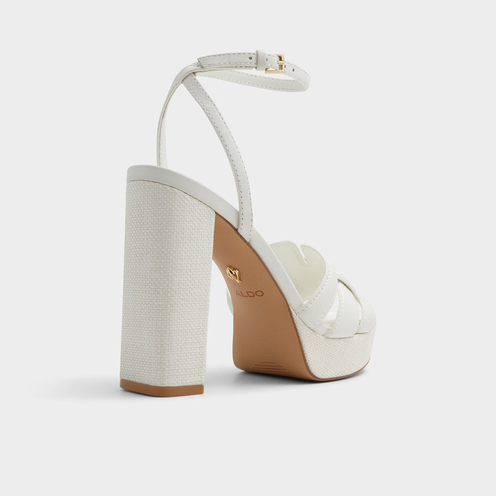Platform Valaberel Open White Women's Platform sandals - Strappy heeled sandal
