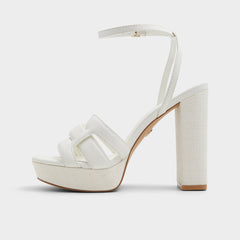 Platform Valaberel Open White Women's Platform sandals - Strappy heeled sandal