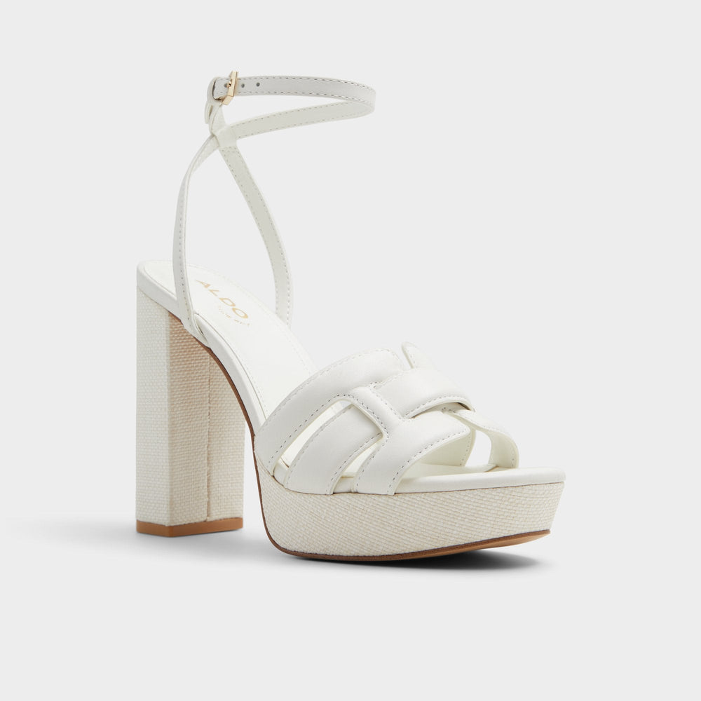Platform Valaberel Open White Women's Platform sandals - Strappy heeled sandal
