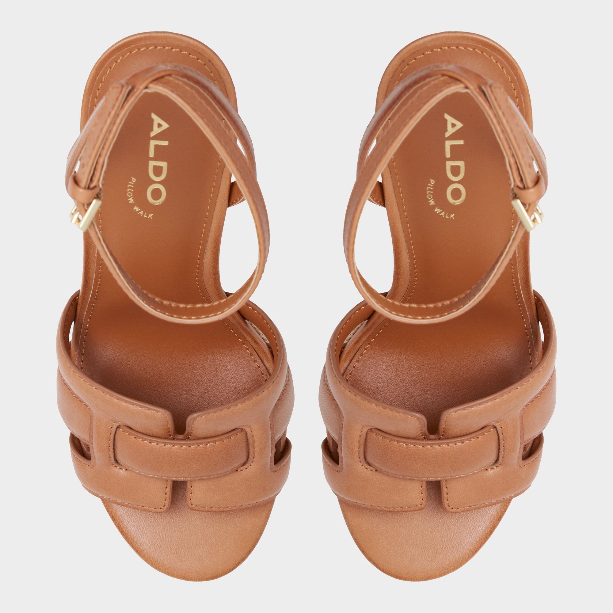 Valaberel Medium Brown Women's Platform sandals - Strappy heeled sandal Platform