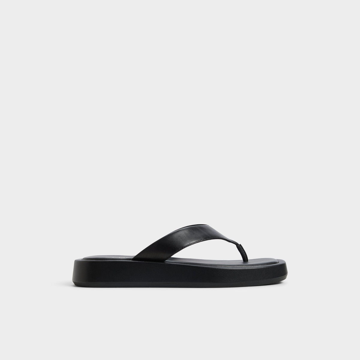 Grettle Black Women's Flats - Flip flop Flatform