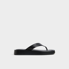 Grettle Black Women's Flats - Flip flop Flatform