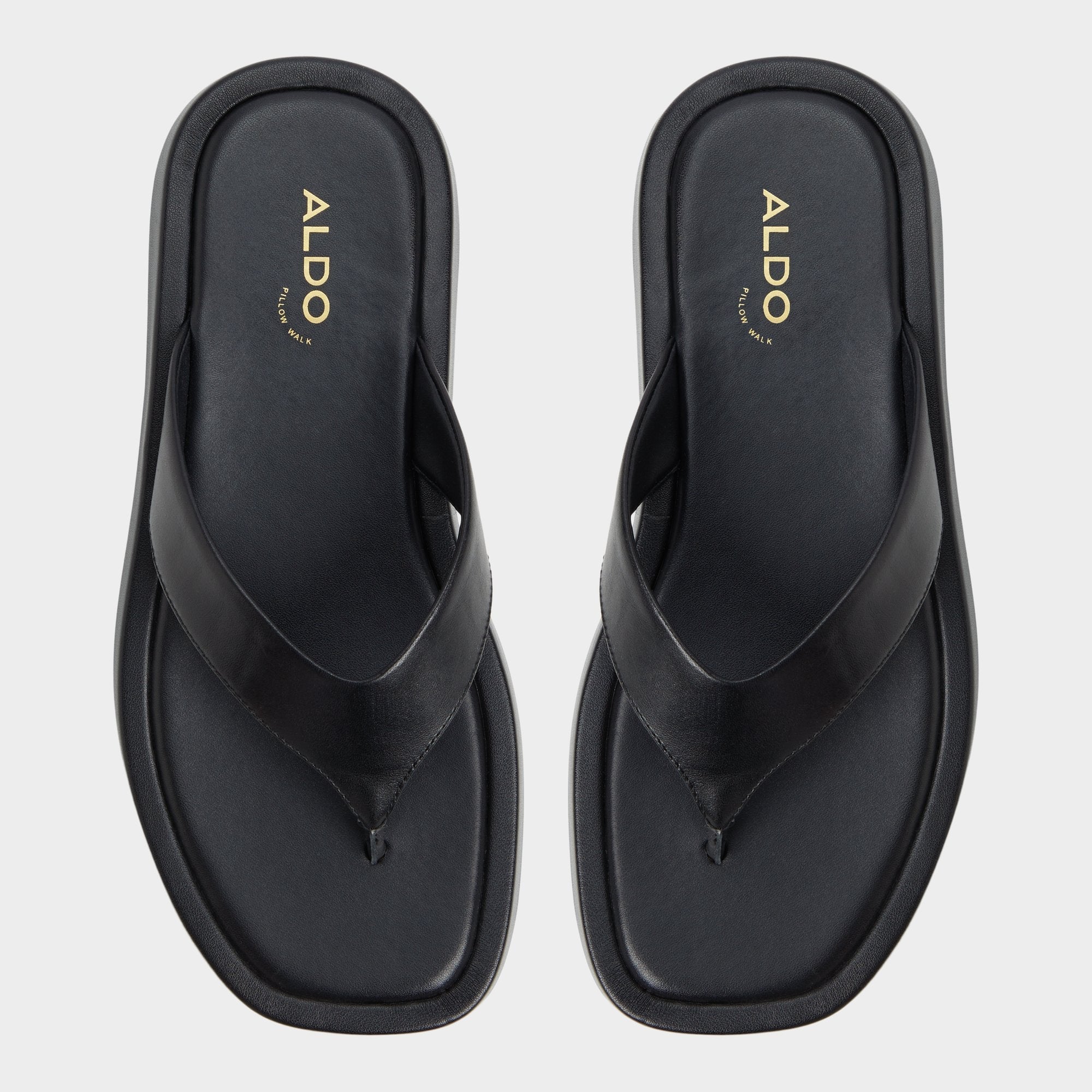 Grettle Black Women's Flats - Flip flop Flatform