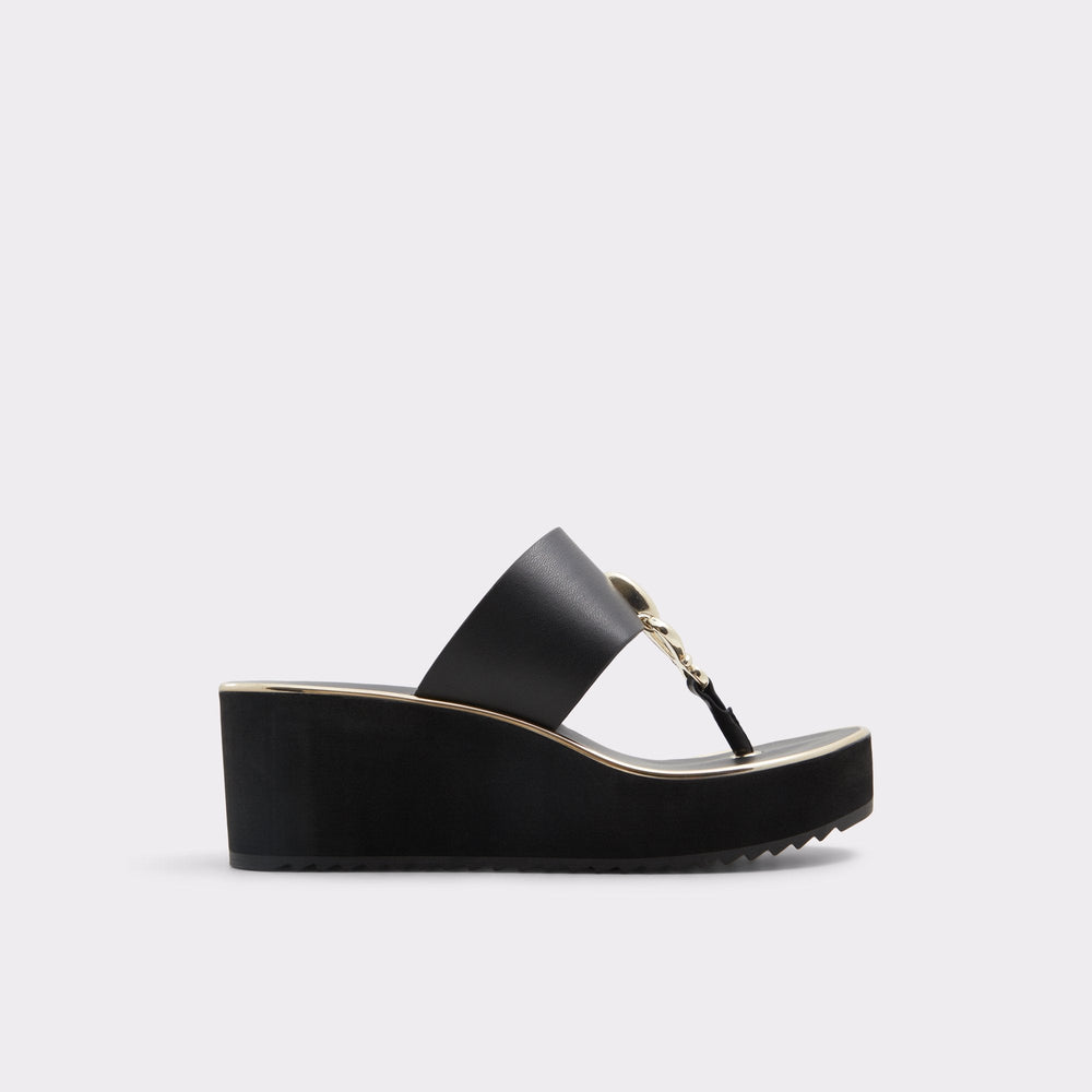 Penelopy Black Women's Wedges - Wedge sandal Wedge heel