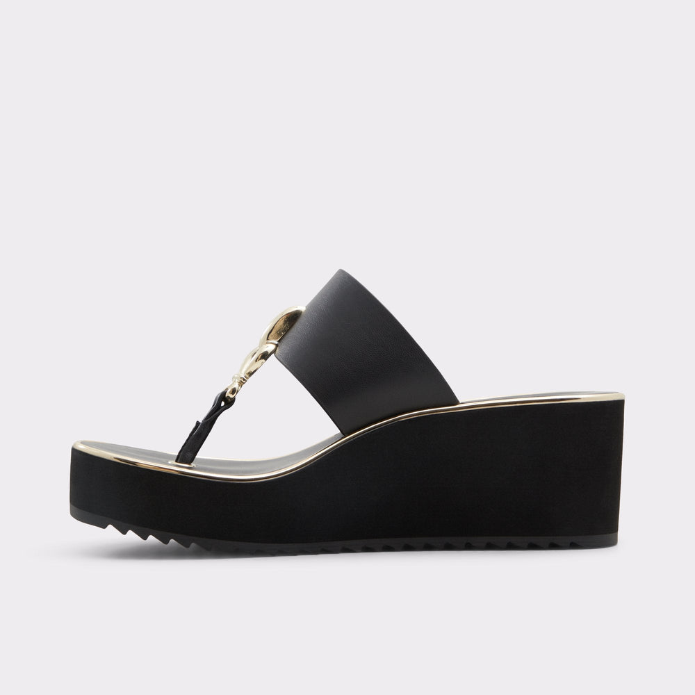 Penelopy Black Women's Wedges - Wedge sandal Wedge heel