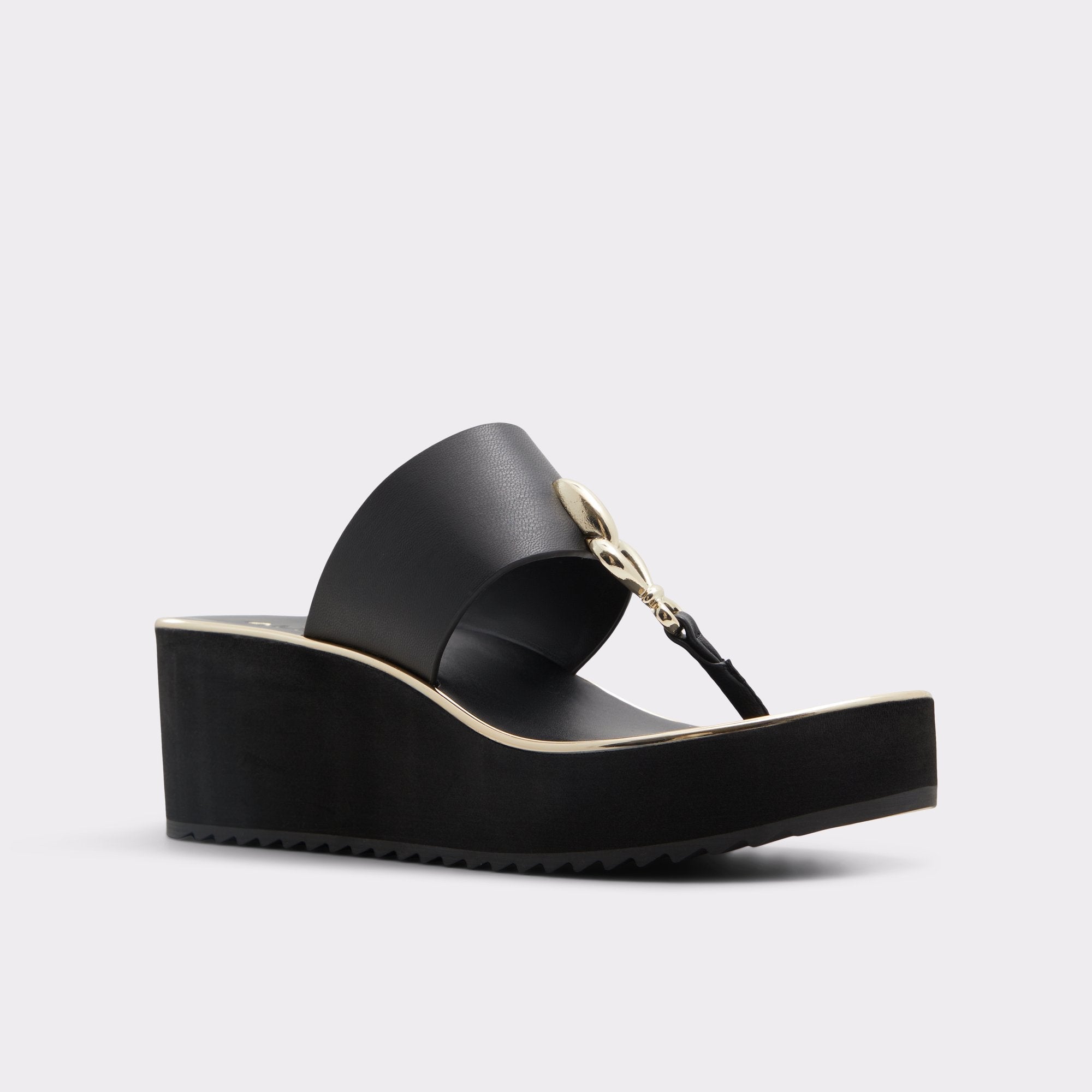 Penelopy Black Women's Wedges - Wedge sandal Wedge heel
