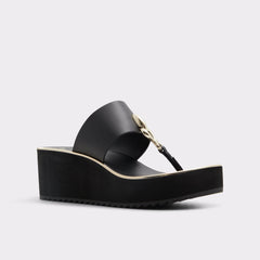 Penelopy Black Women's Wedges - Wedge sandal Wedge heel