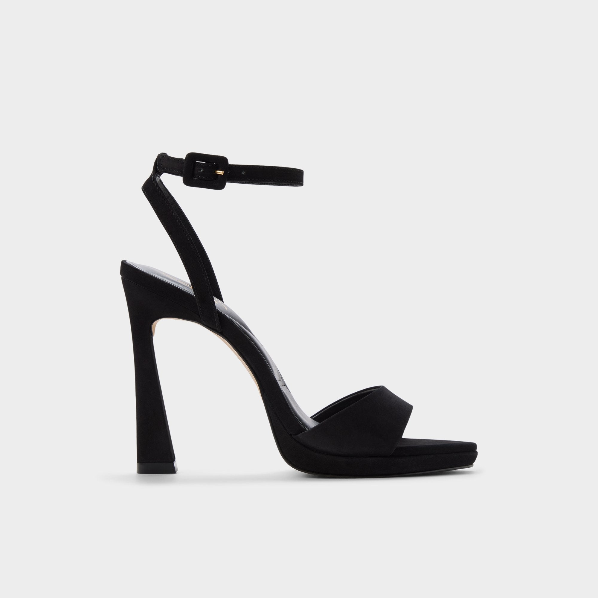 Ivette in Black - Heeled sandal Platform