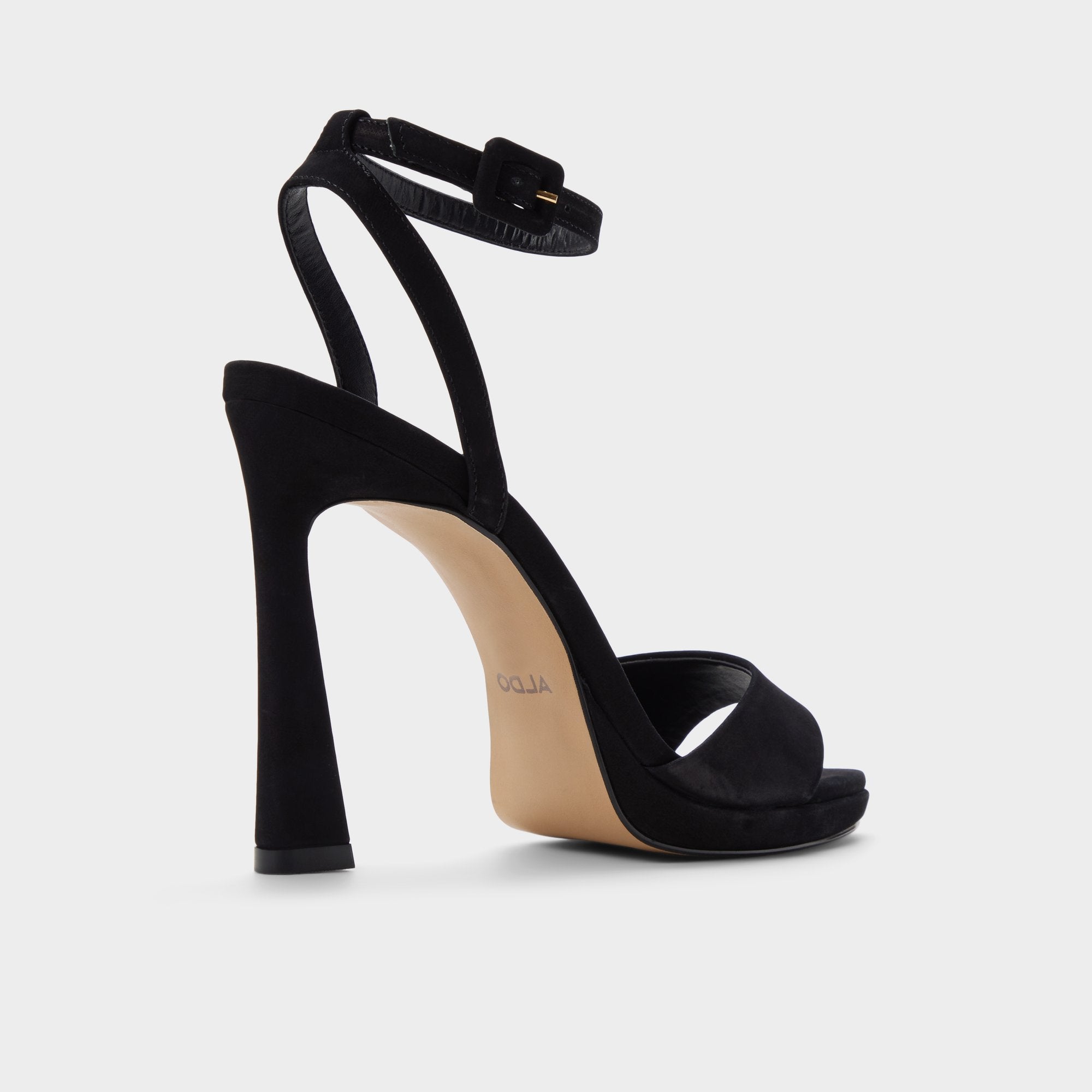 Ivette in Black - Heeled sandal Platform