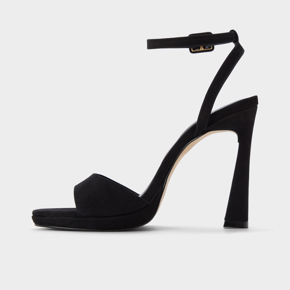 Ivette in Black - Heeled sandal Platform
