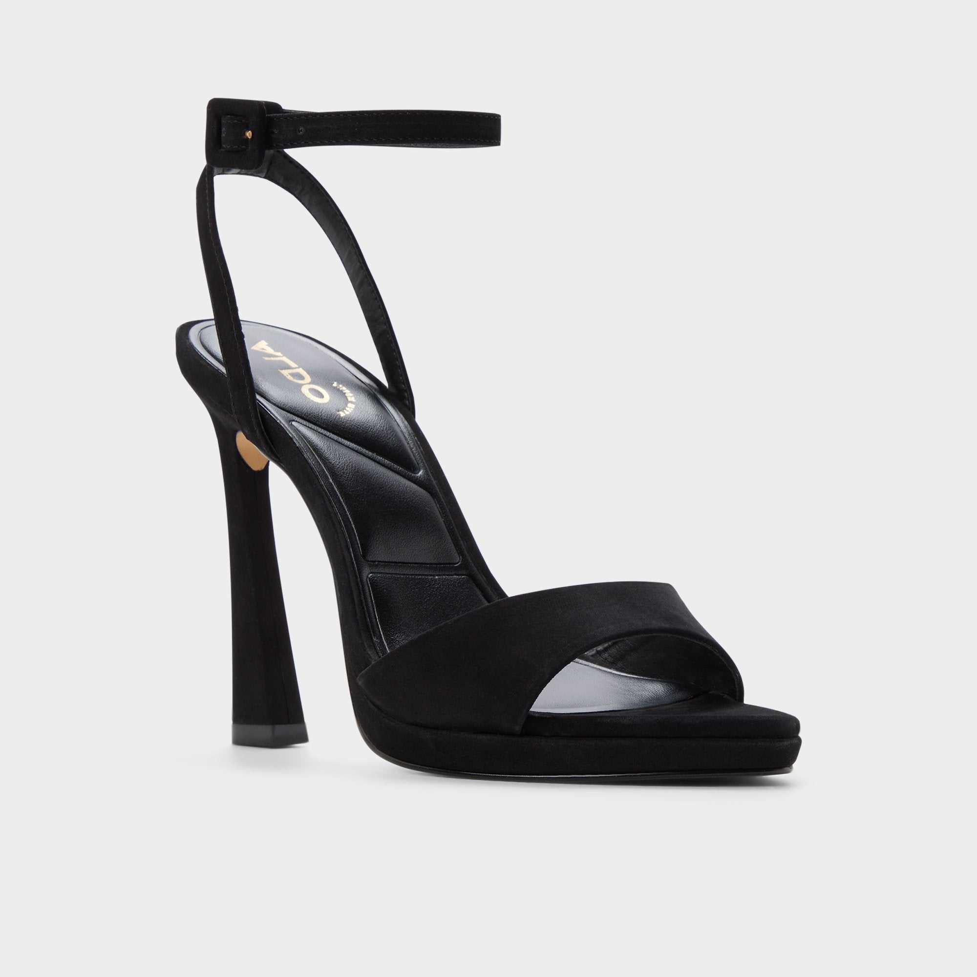 Ivette in Black - Heeled sandal Platform