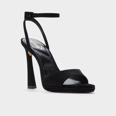 Ivette in Black - Heeled sandal Platform