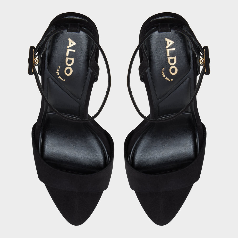 Ivette in Black - Heeled sandal Platform