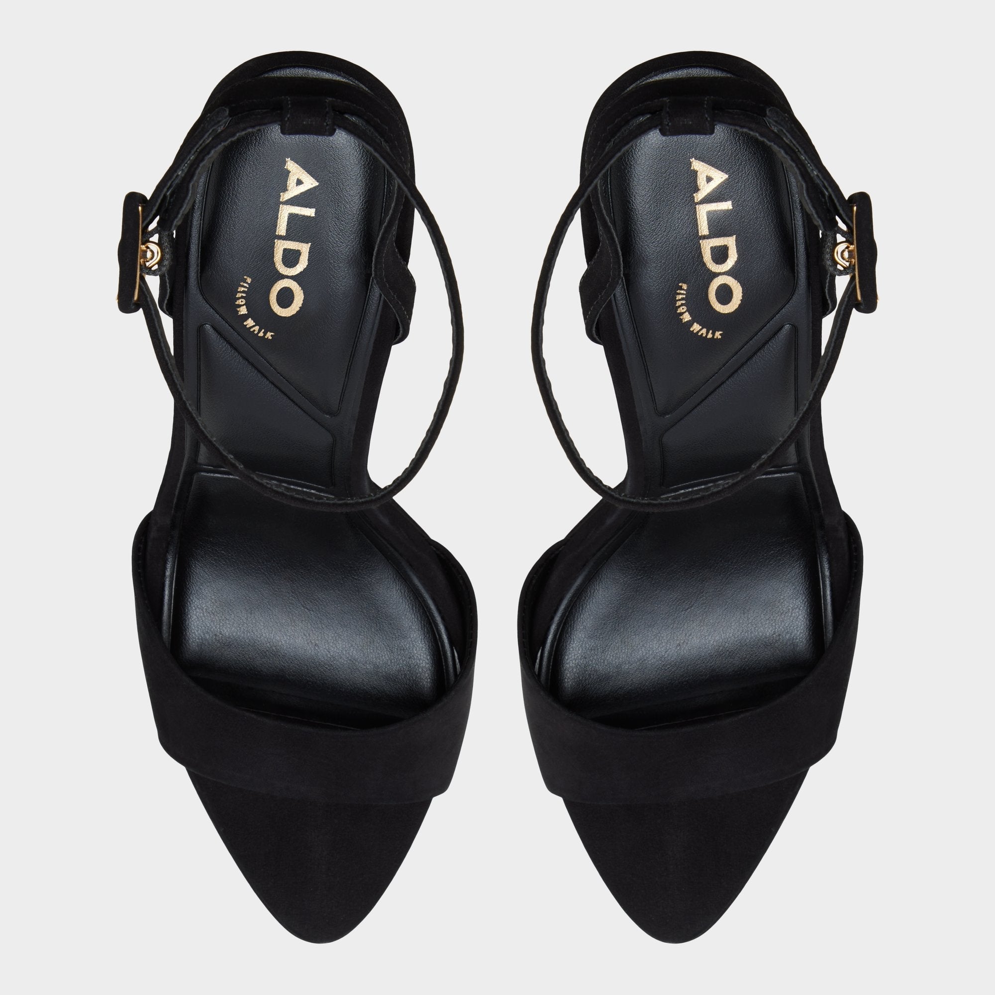 Ivette in Black - Heeled sandal Platform