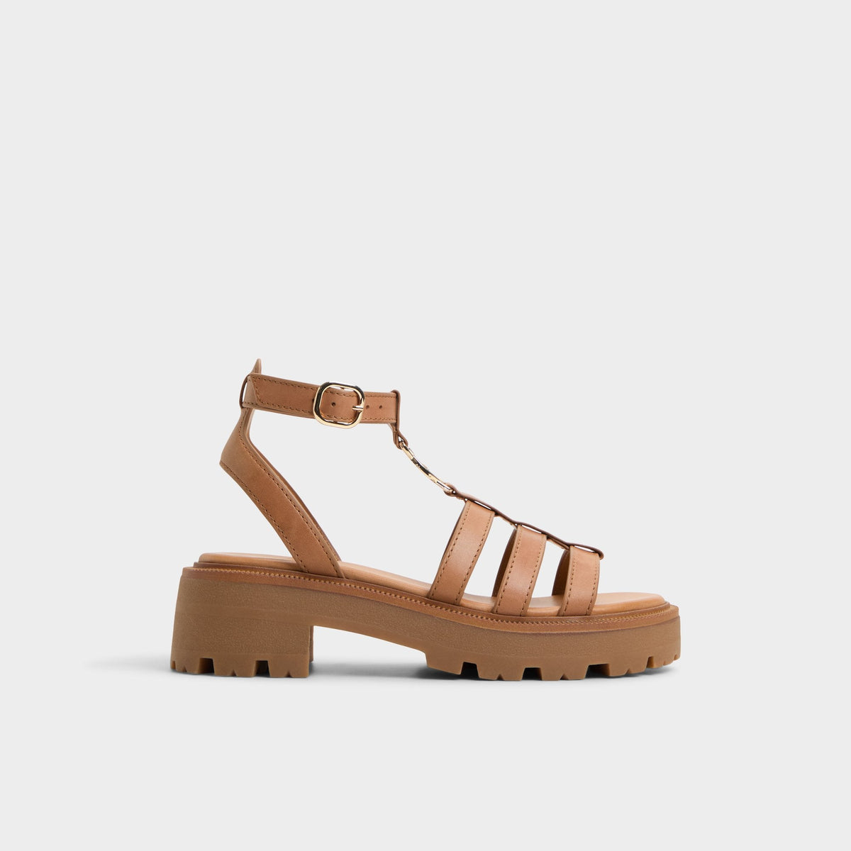 Lug sole Lamington Medium Brown Women's Strappy sandals - Gladiator sandal
