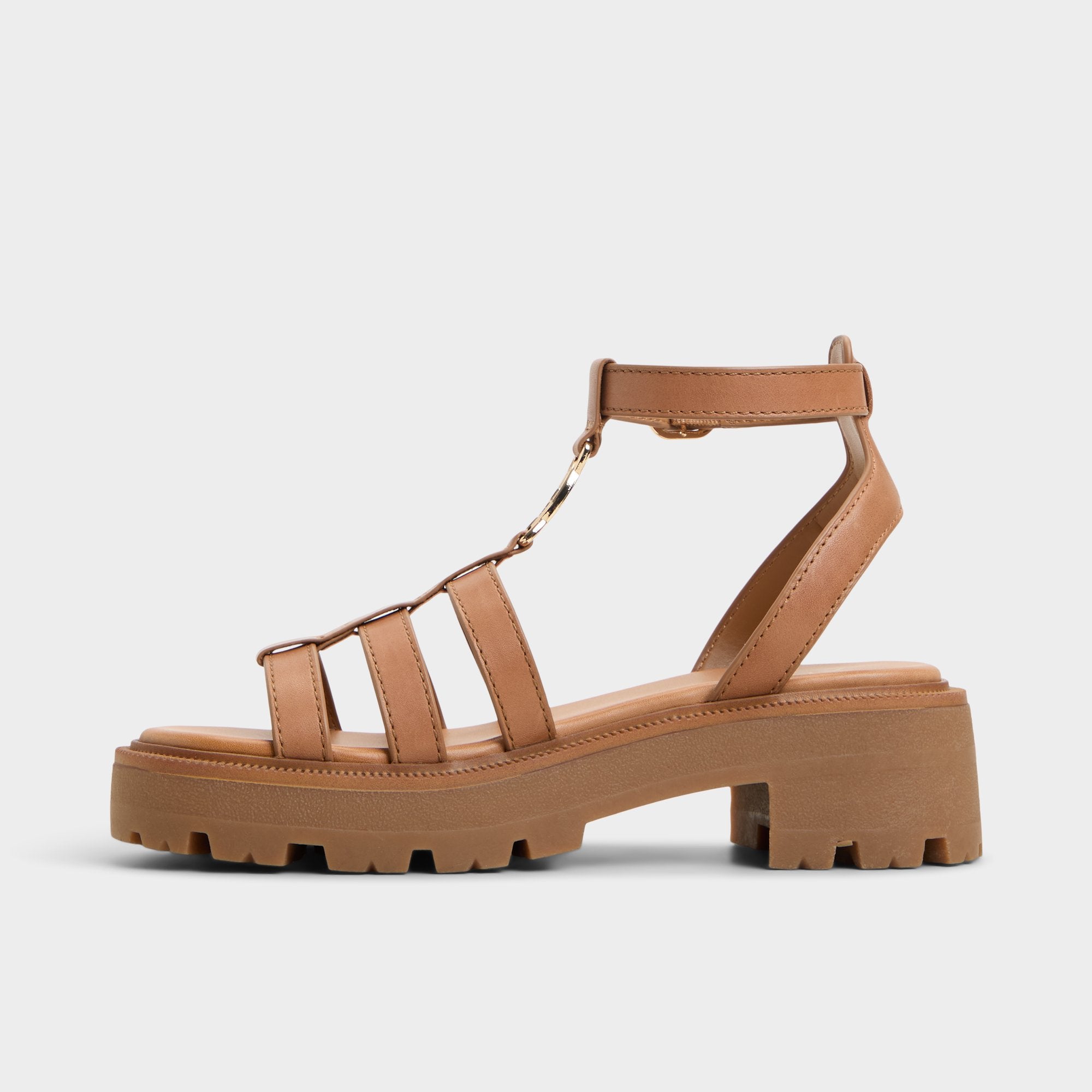 Lug sole Lamington Medium Brown Women's Strappy sandals - Gladiator sandal