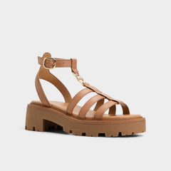 Lug sole Lamington Medium Brown Women's Strappy sandals - Gladiator sandal