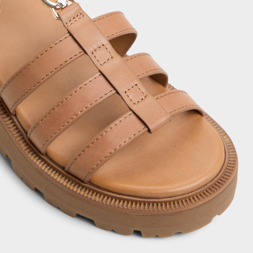Lug sole Lamington Medium Brown Women's Strappy sandals - Gladiator sandal