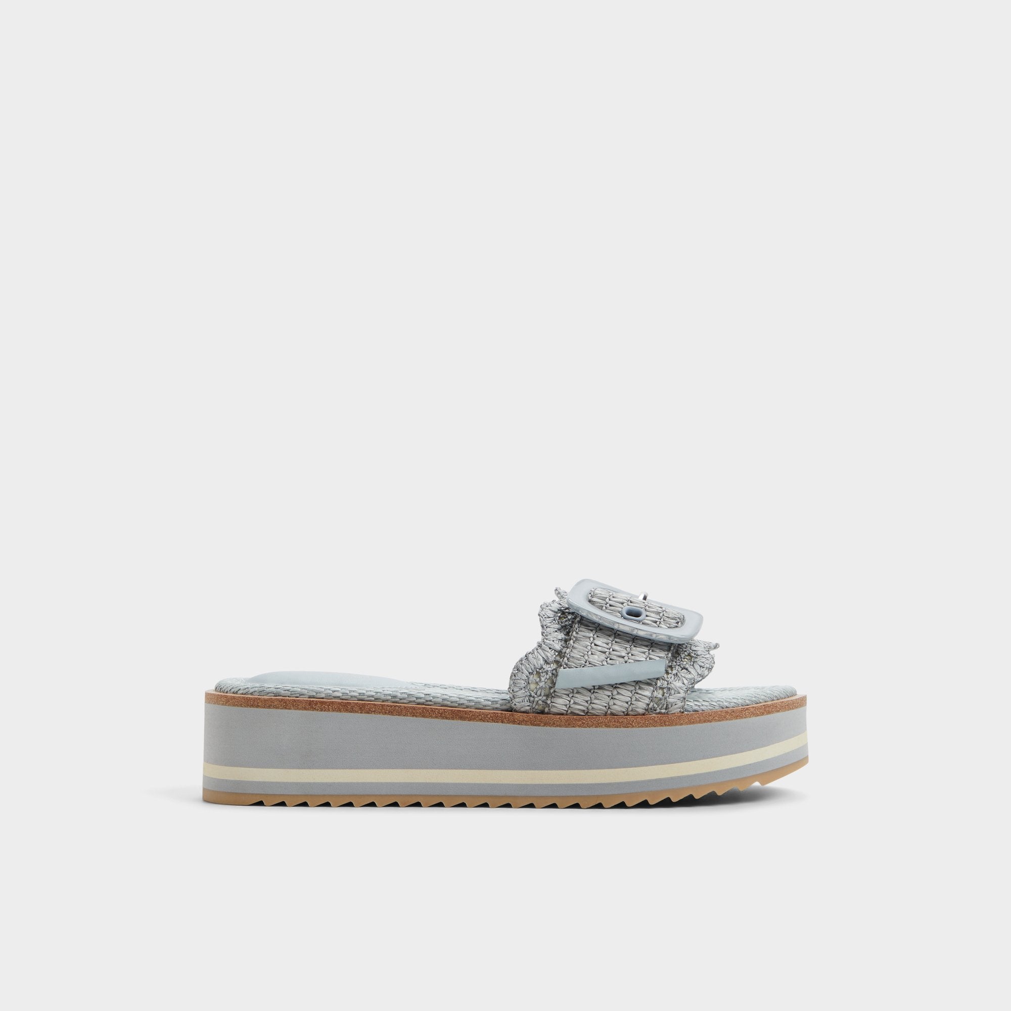 Platform Wavynelly Other Blue Women's Flats - Slide sandal