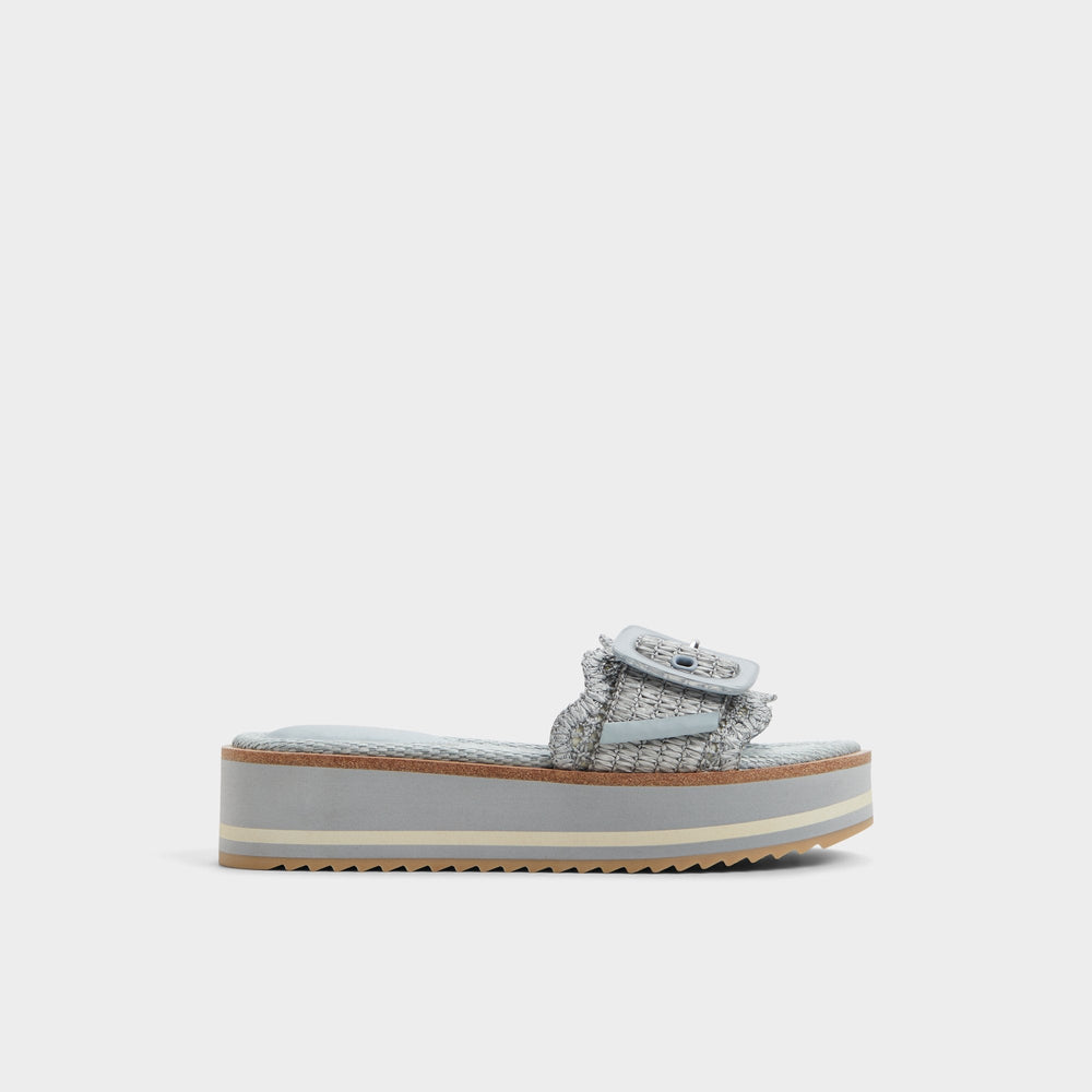 Platform Wavynelly Other Blue Women's Flats - Slide sandal