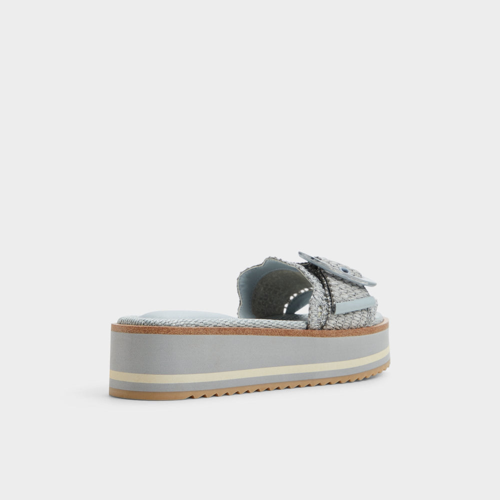 Platform Wavynelly Other Blue Women's Flats - Slide sandal