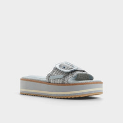 Platform Wavynelly Other Blue Women's Flats - Slide sandal