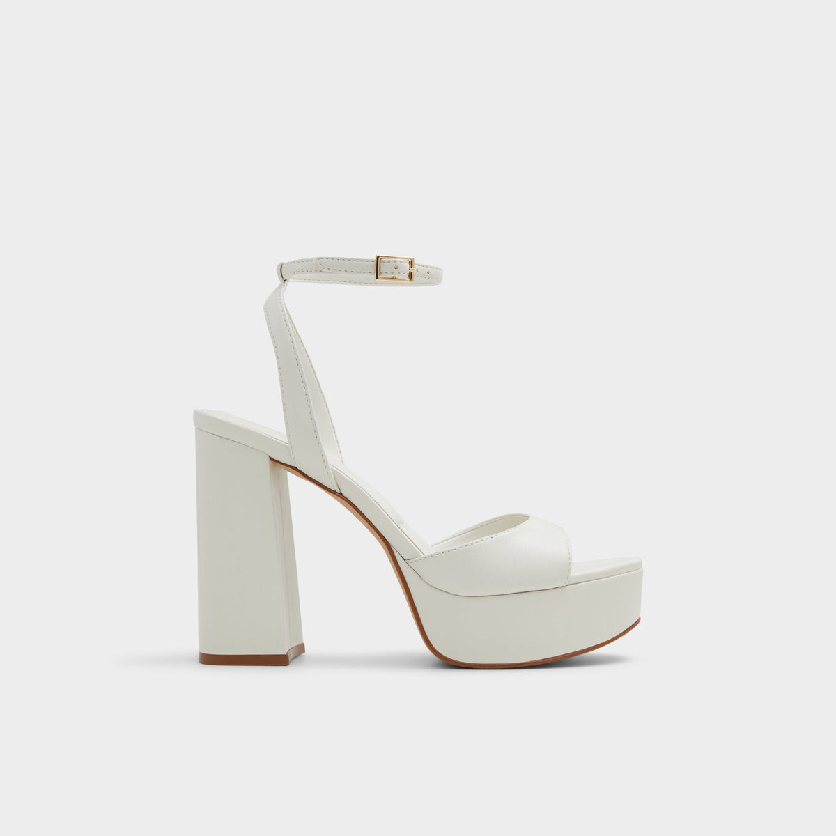 Valoria White Women's Platform sandals - Strappy heeled sandal
