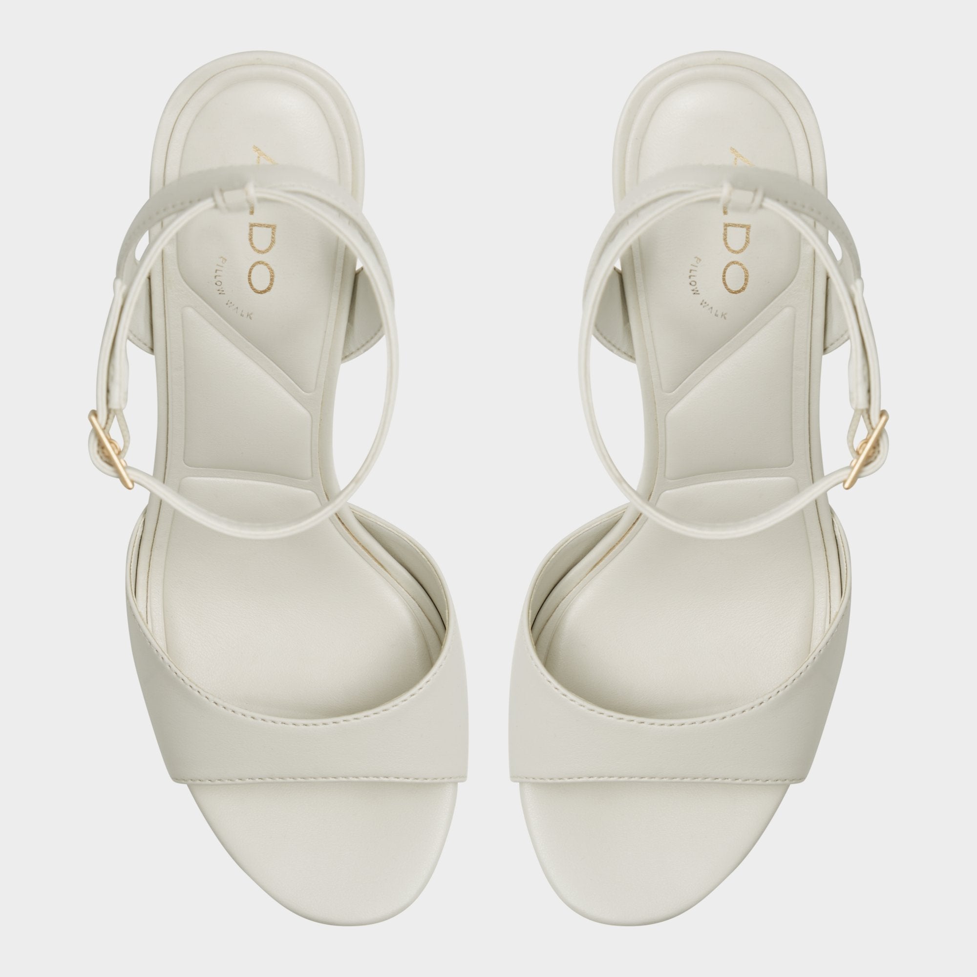 Valoria White Women's Platform sandals - Strappy heeled sandal