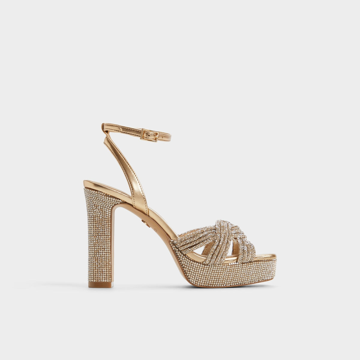 Shimma Gold Women's Iridescent metallics - Strappy heeled sandal Platform