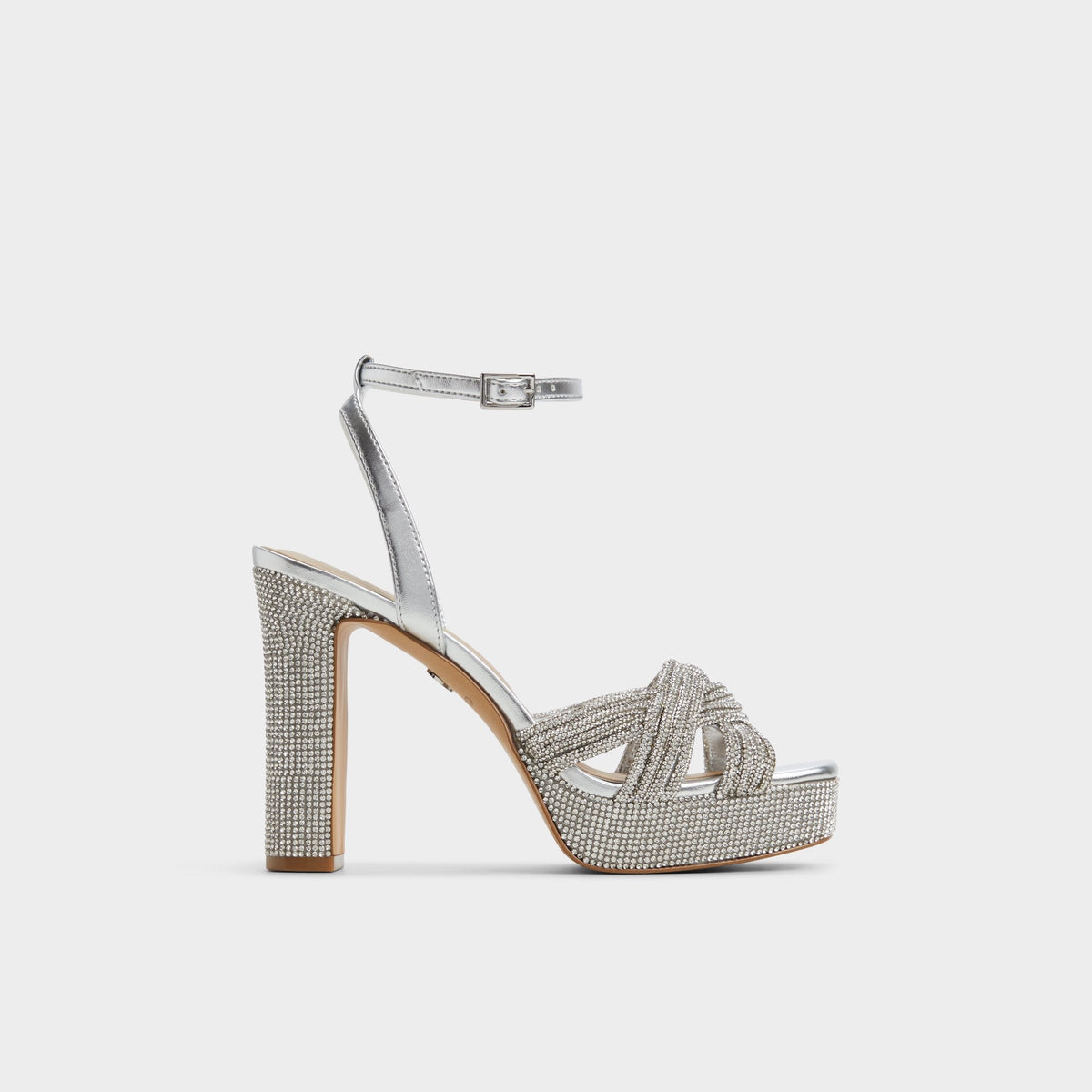 Platform Shimma Silver Women's Iridescent metallics - Strappy heeled sandal