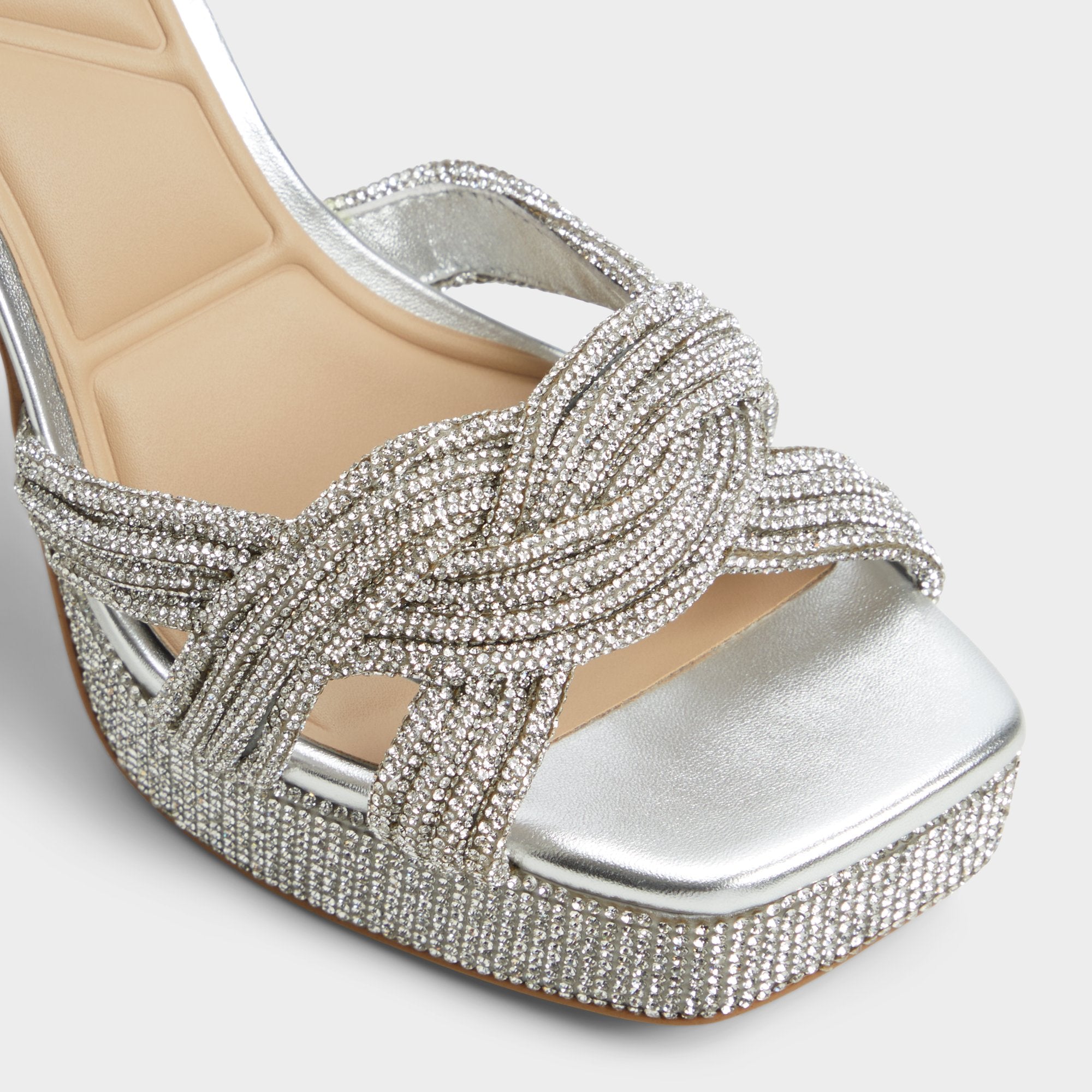Platform Shimma Silver Women's Iridescent metallics - Strappy heeled sandal