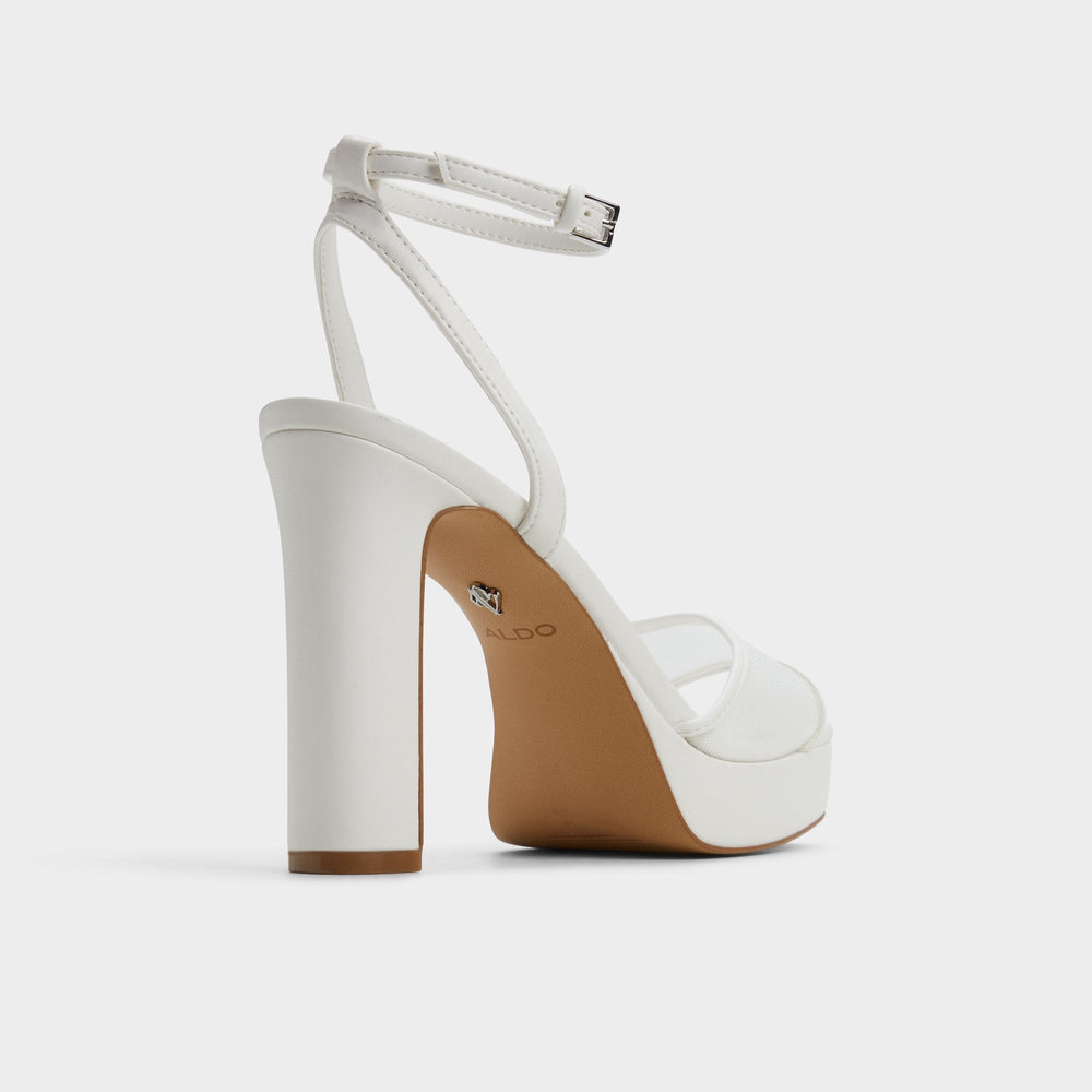 Block heel Chicglimmer Other White Women's Platform sandals - Strappy heeled sandal