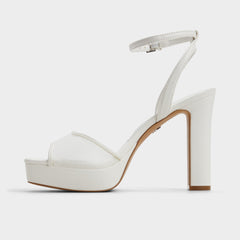 Block heel Chicglimmer Other White Women's Platform sandals - Strappy heeled sandal