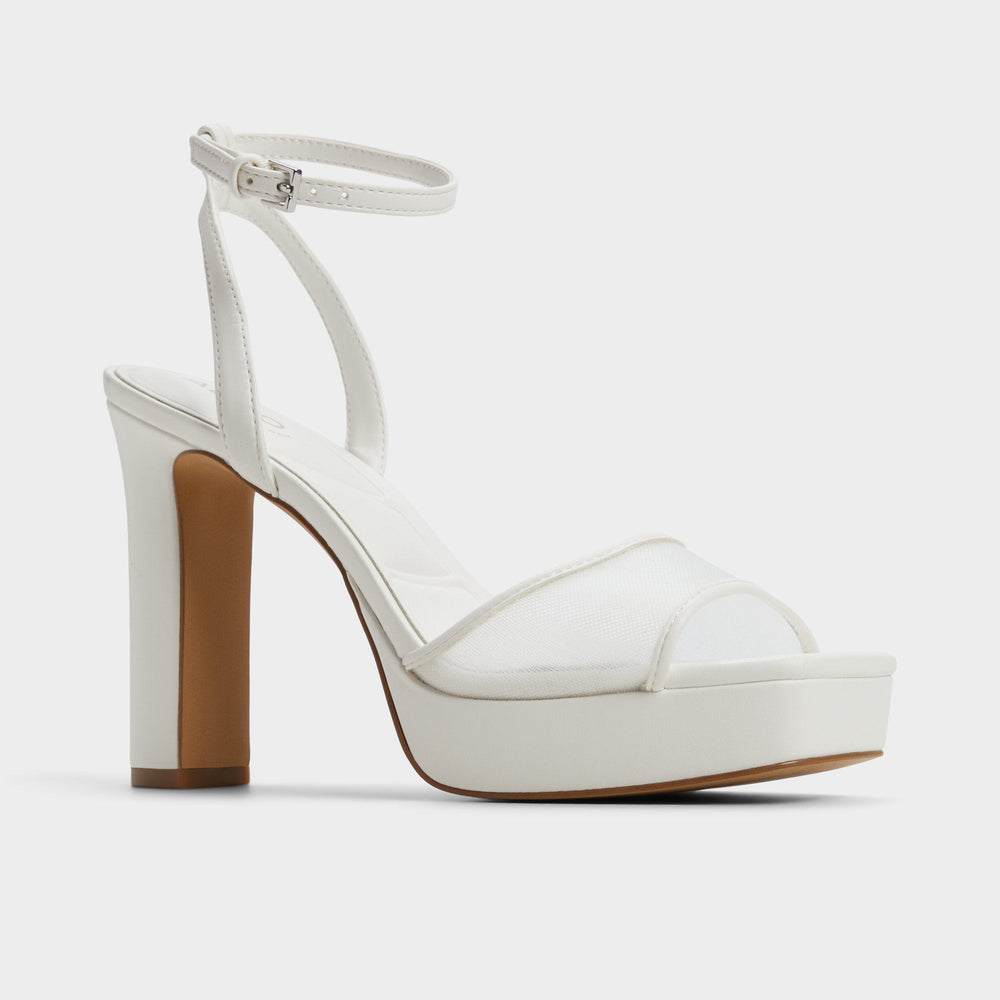 Block heel Chicglimmer Other White Women's Platform sandals - Strappy heeled sandal