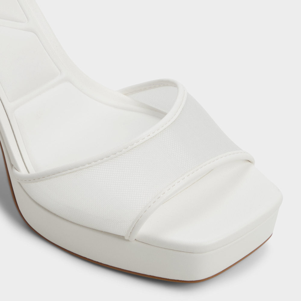 Block heel Chicglimmer Other White Women's Platform sandals - Strappy heeled sandal