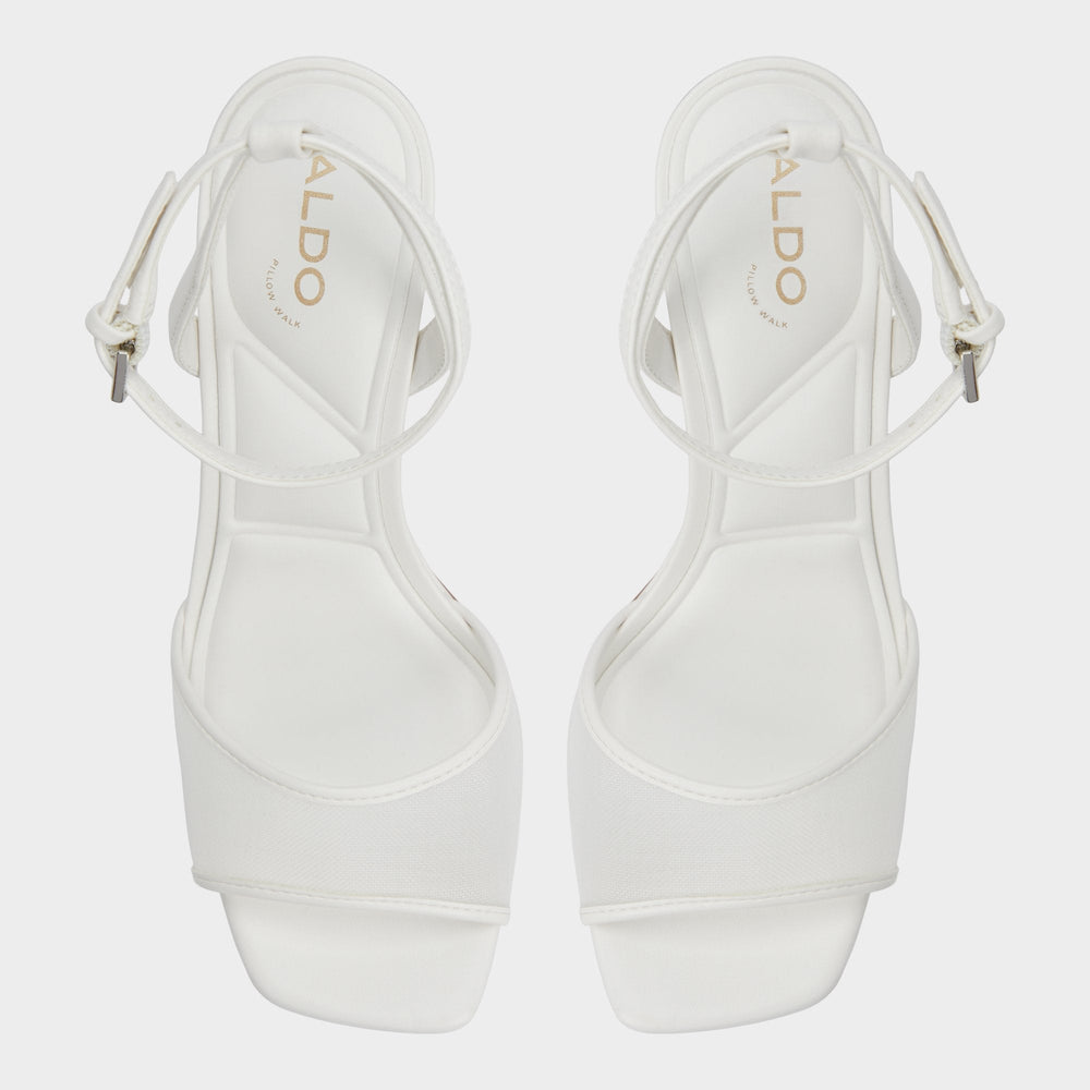 Block heel Chicglimmer Other White Women's Platform sandals - Strappy heeled sandal