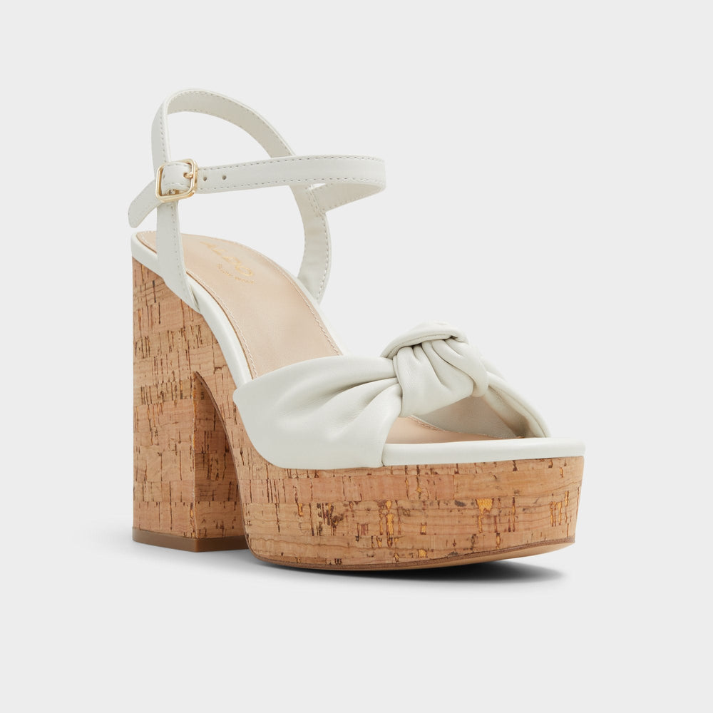Platform Ulialdan White/Bone Women's Platform sandals - Strappy heeled sandal