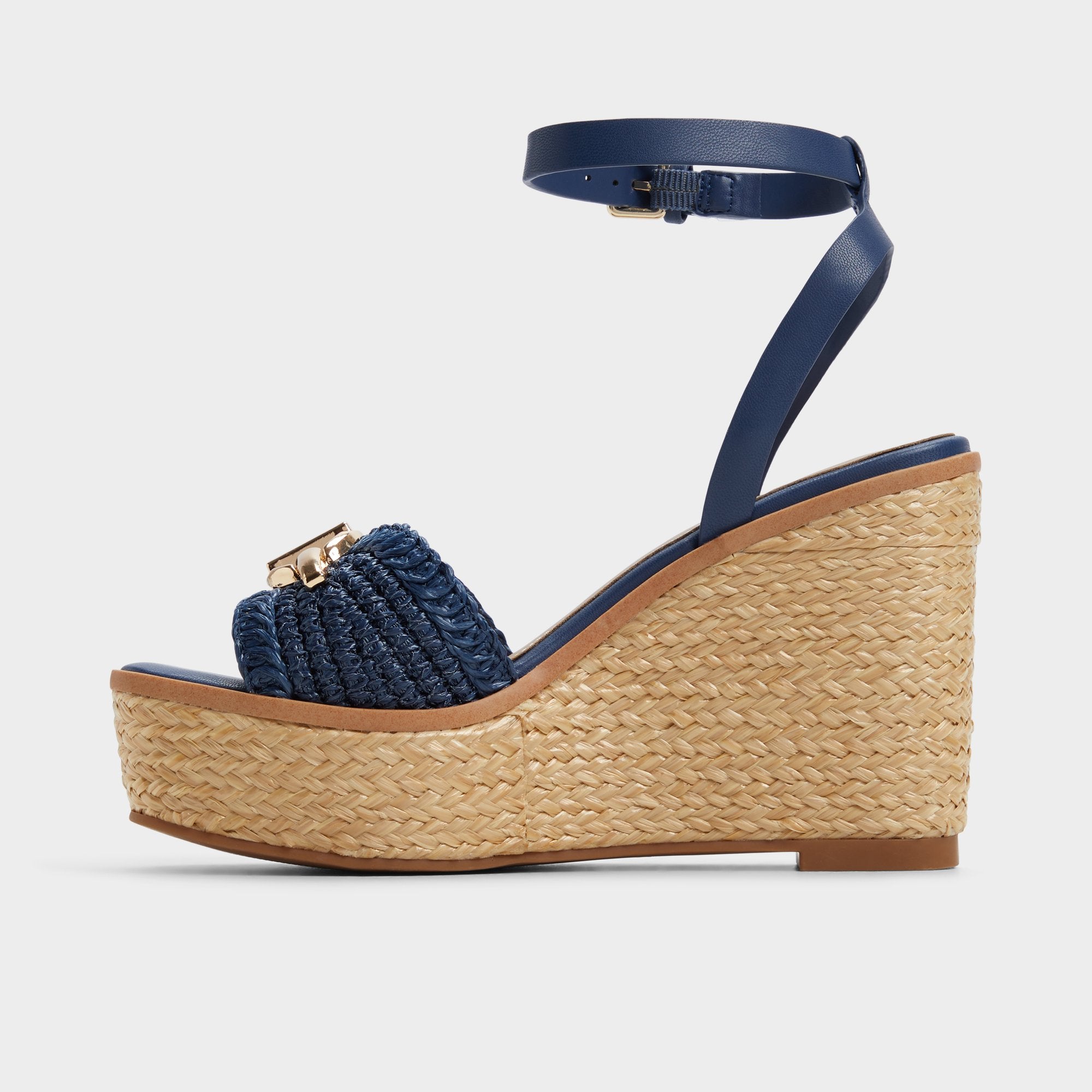 Ybylin Navy Women's Platform sandals - Wedge sandal