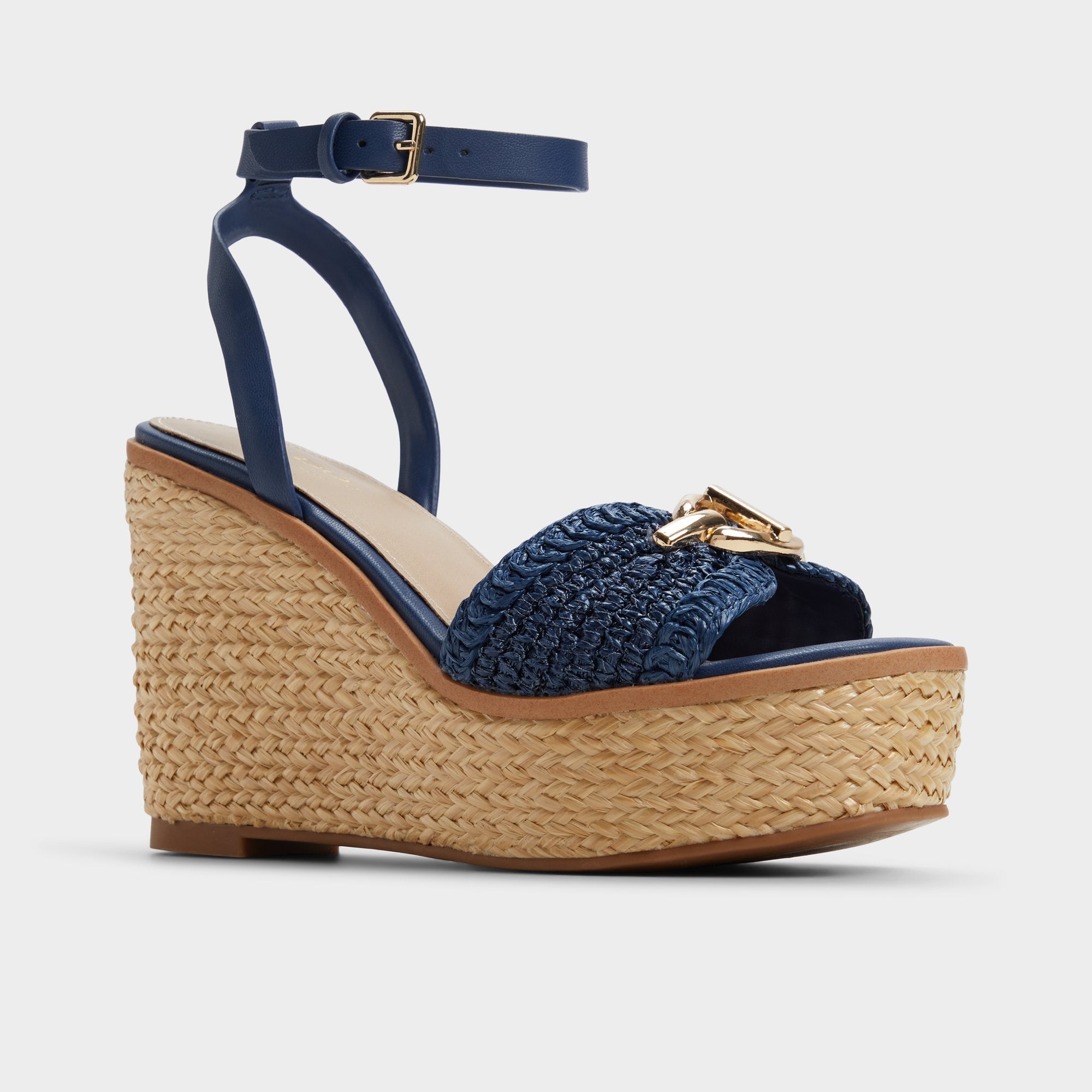 Ybylin Navy Women's Platform sandals - Wedge sandal