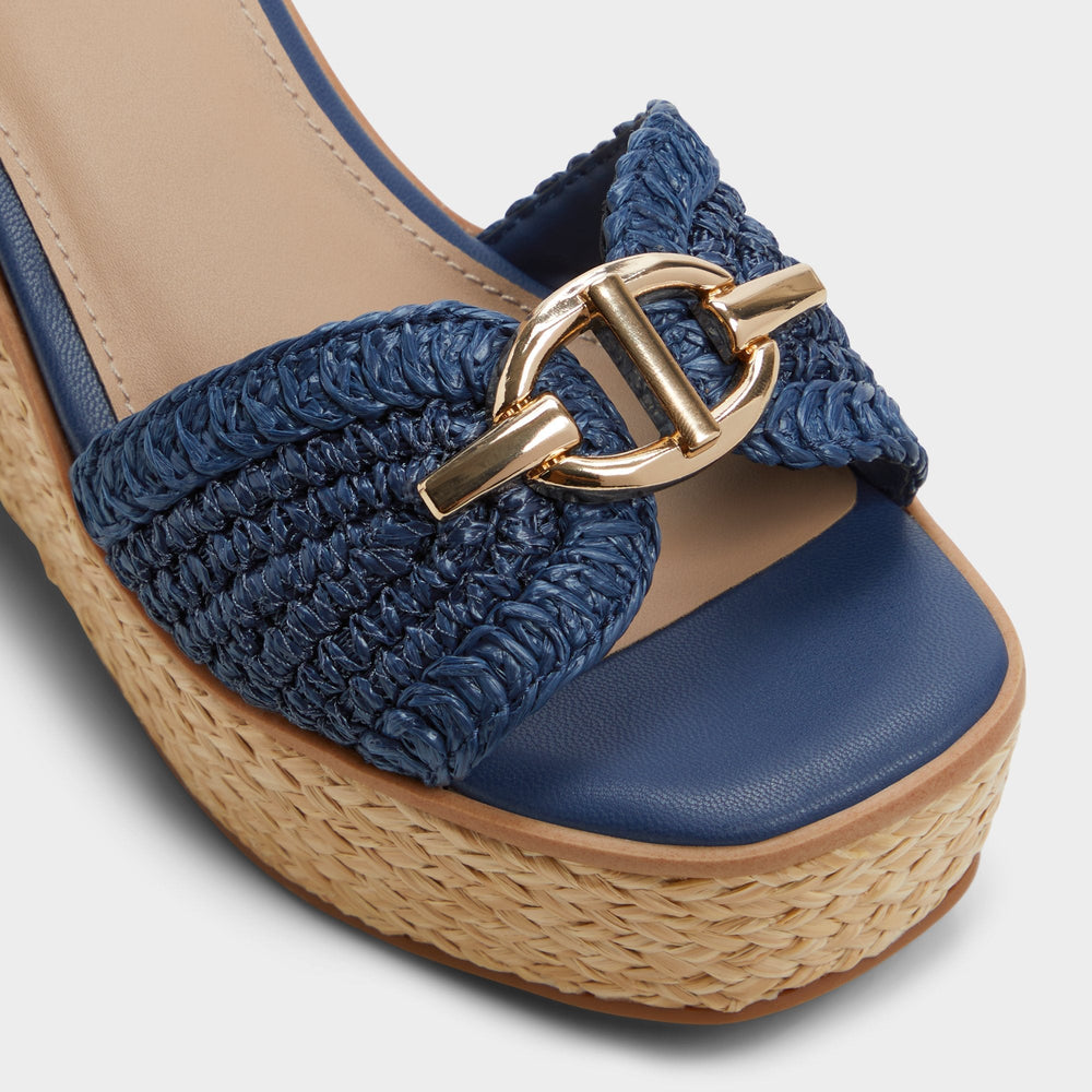 Ybylin Navy Women's Platform sandals - Wedge sandal