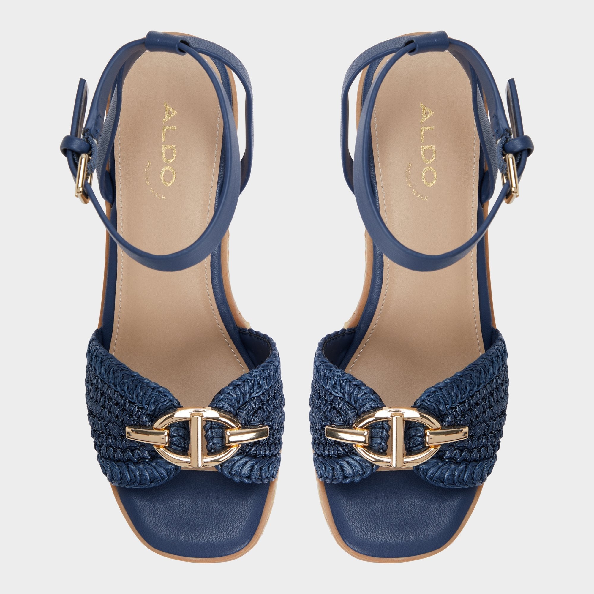 Ybylin Navy Women's Platform sandals - Wedge sandal