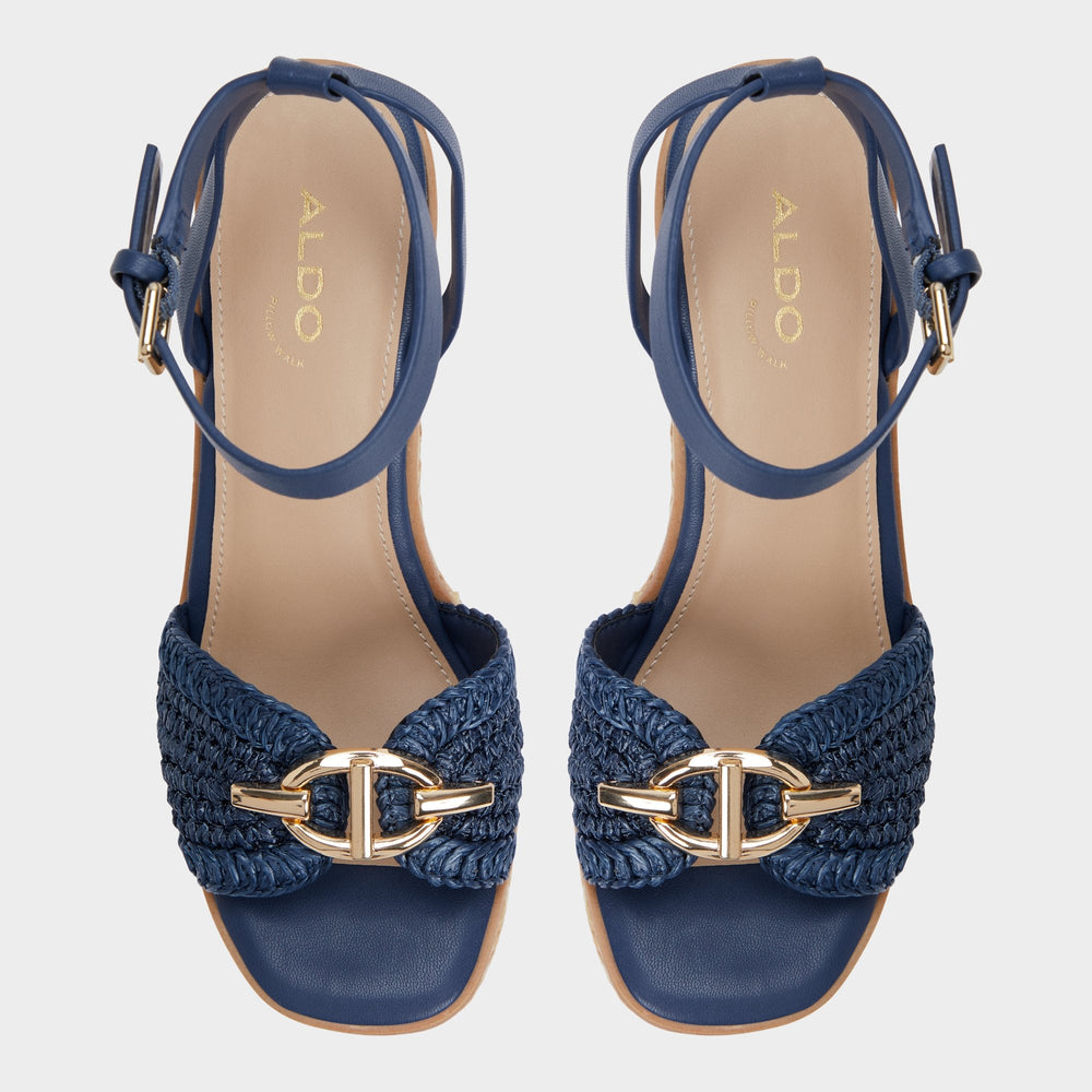 Ybylin Navy Women's Platform sandals - Wedge sandal