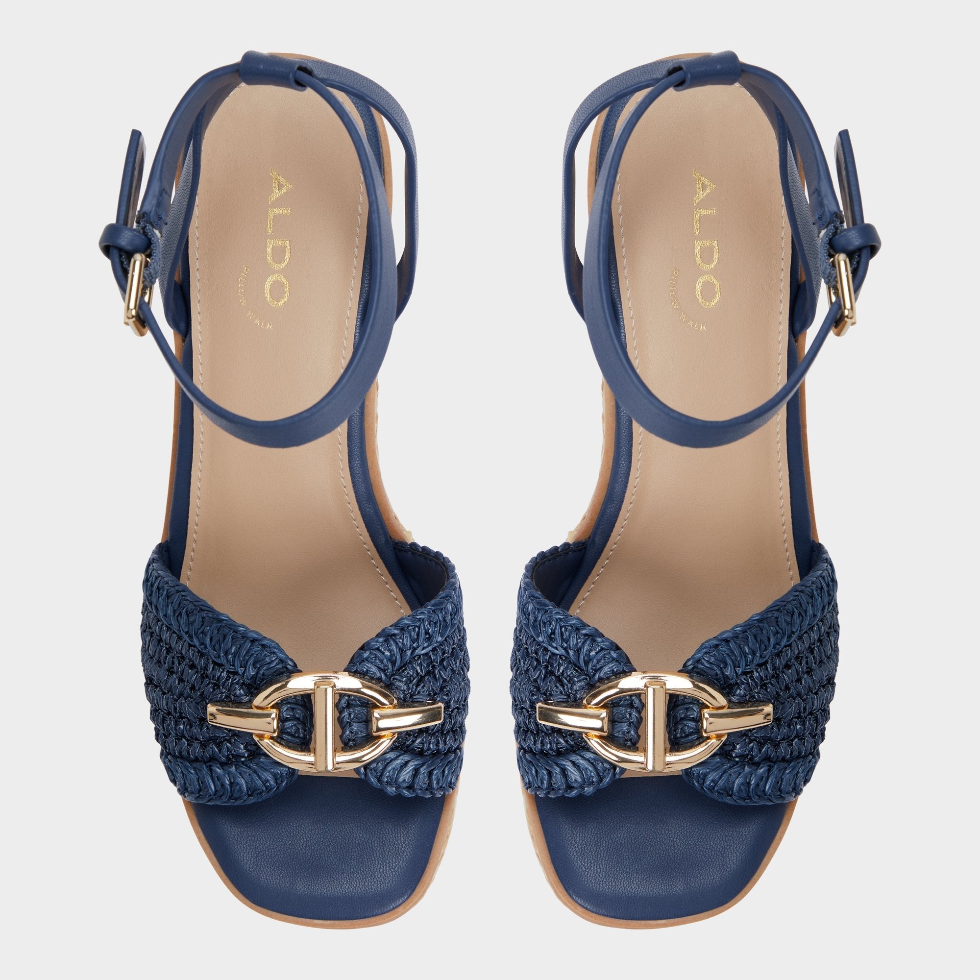 Ybylin Navy Women's Platform sandals - Wedge sandal