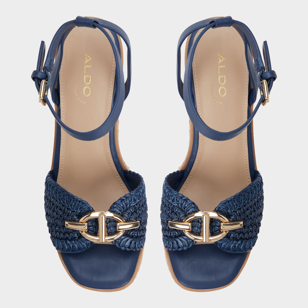 Ybylin Navy Women's Platform sandals - Wedge sandal