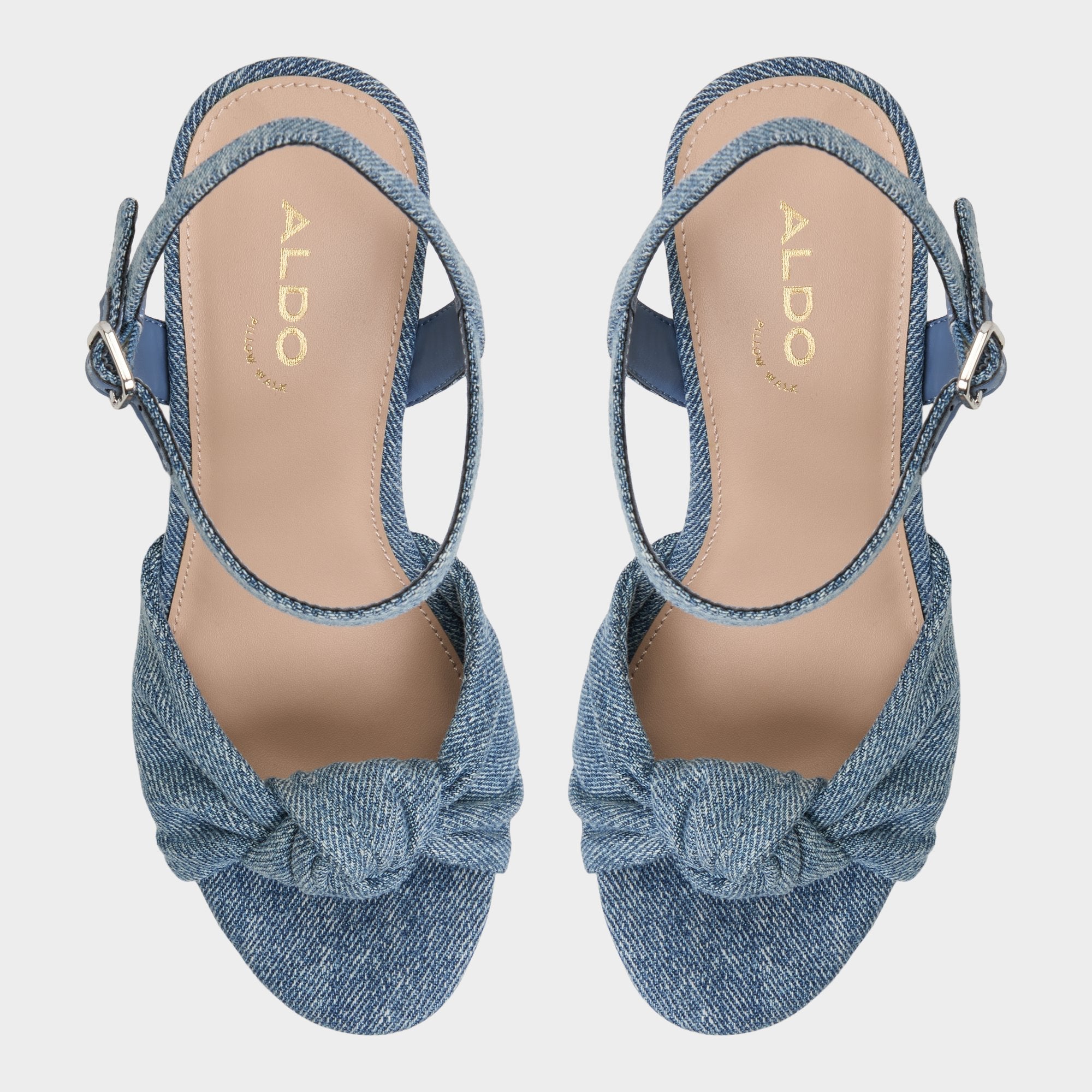 Ulialdan Blue Combo Women's Platform sandals - Strappy heeled sandal