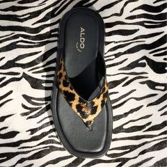 Platform Grettle Brown Multi Women's Flats - Flip flop
